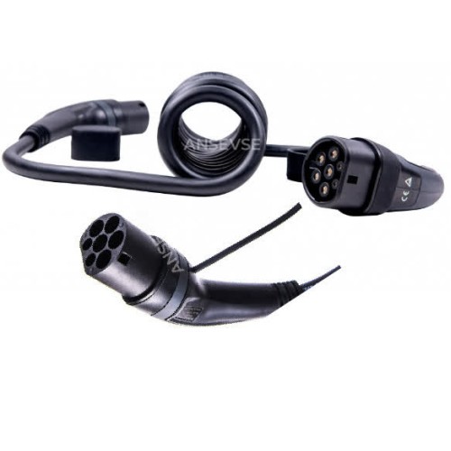 250V Single Phase 7kW Type 2 EV Charging Cables Tethered EV Charger