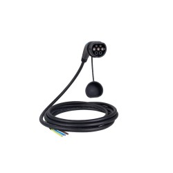 Tethered IEC 62196 standards electric vehicle charging cable 32A 480V 22kW for charging station type 2 ev charging leads