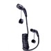 electric car chargers 16A 480V 3 phase 11kW spiral cables IEC 62196 type 2 to type 2 ev coiled cables
