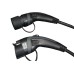 16A 1phase 3.6kW black/grey type 1 to type 2 TPU ev charging cable/spiral ev charging cables