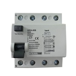 4 Pole RCD Circuit Breaker 415V 63A 3 Phase Circuit Breaker
