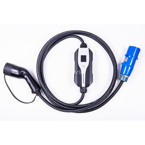 Type 1 And Type 2 16A Portable EV Charger With IEC309 CEE Plug