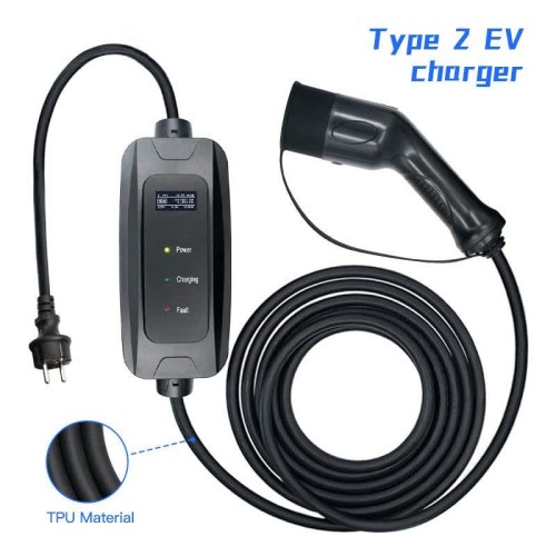 50Hz / 60Hz IP54 Portable EV Charger Type 2 With 3 Pin Plug 50Hz / 60Hz IP54 Portable EV Charger Type 2 With 3 Pin Plug