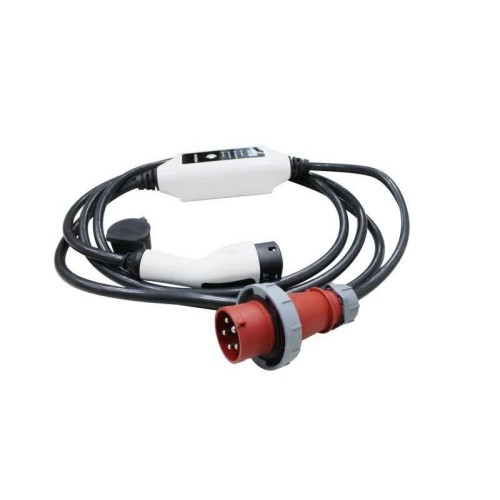 380V 16A 11KW Portable EV Charger 3 Phase With RED CEE Plug 380V 16A 11KW Portable EV Charger 3 Phase With RED CEE Plug