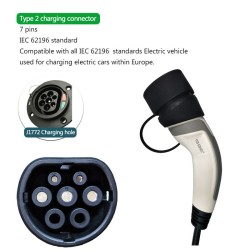 Black TPU 5m Portable EV Fast Charger With Touch Screen Change Current