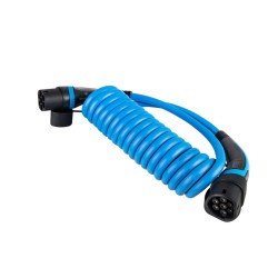 16A 480V 3 Phase 11kW Coiled EV Charging Cable type 2 to type 2 IEC 62196