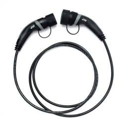 Black 16A 3 Phase 5m Type 2 To Type 2 Cable TPU Material TUV Certification