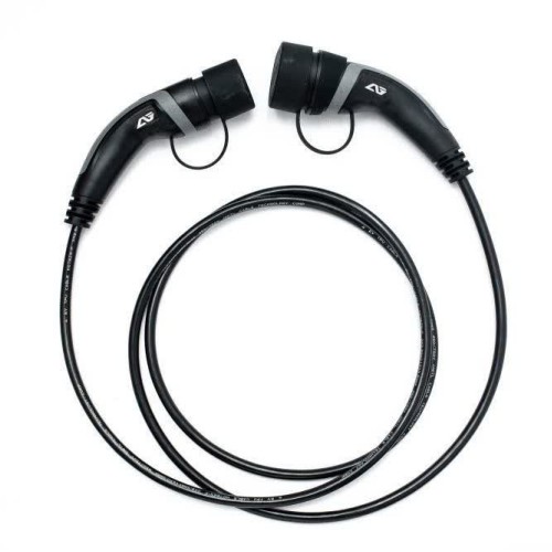 Black 16A 3 Phase 5m Type 2 To Type 2 Cable TPU Material TUV Certification