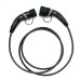 Black 16A 3 Phase 5m Type 2 To Type 2 Cable TPU Material TUV Certification