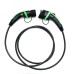 32A 22KW 5m Type 1 To Type 2 EV Charging Cable Green Cladding TPU