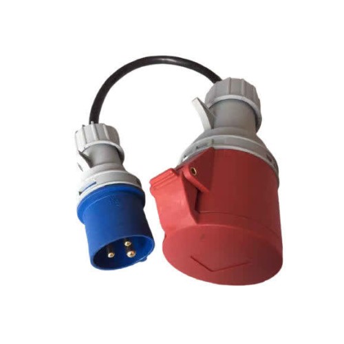 32A 250V 5 Pin To 3 Pin Adapter IEC 60309 Plug Adapter For Red CEE To Blue CEE