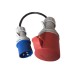 32A 250V 5 Pin To 3 Pin Adapter IEC 60309 Plug Adapter For Red CEE To Blue CEE