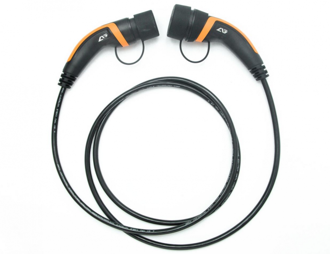 TPU material TUV Certification 16a 1 Phase Orange Type 2 ev charging wire Cable Electric Car Charging Cables Extension 2
