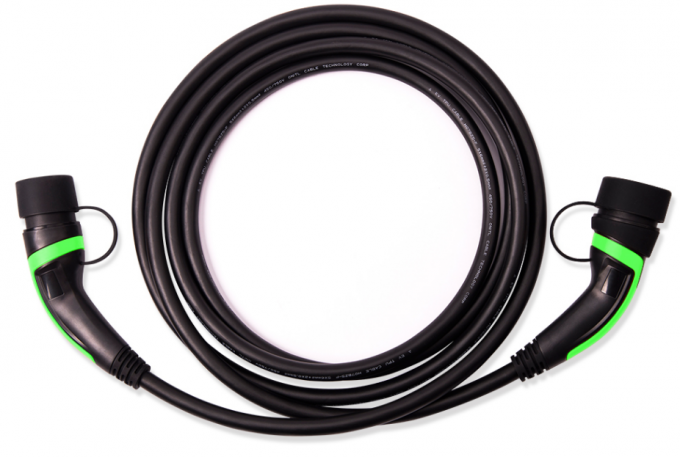 AC480V 11kW 1phase Type 2 To Type 2 EV Charging Cable Halogen Free Plug In type 0