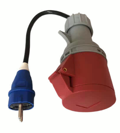 32A 250V 5 Pin To 3 Pin Adapter IEC 60309 Plug Adapter For Red CEE To Blue CEE 1