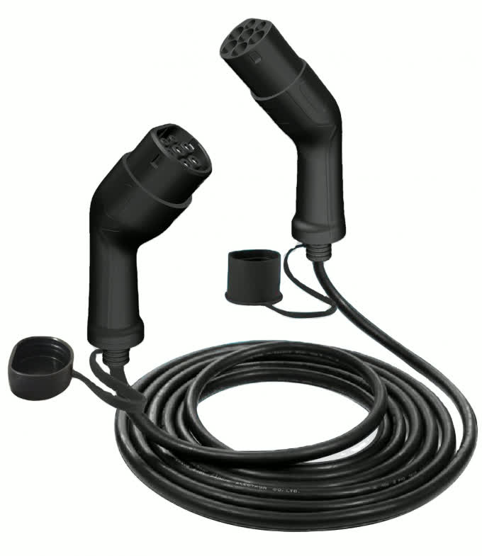 32A 3P 22kW 22kW Type 2 To Type 2 EV Charging Cable IEC 62196 5m 0
