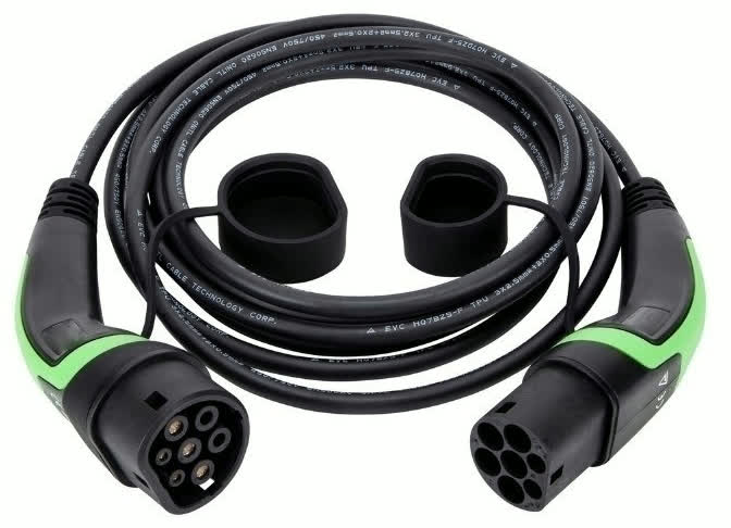 22kW 3 Phase 480V Type 2 To Type 2 EV Charging Cable 10m IP55 0