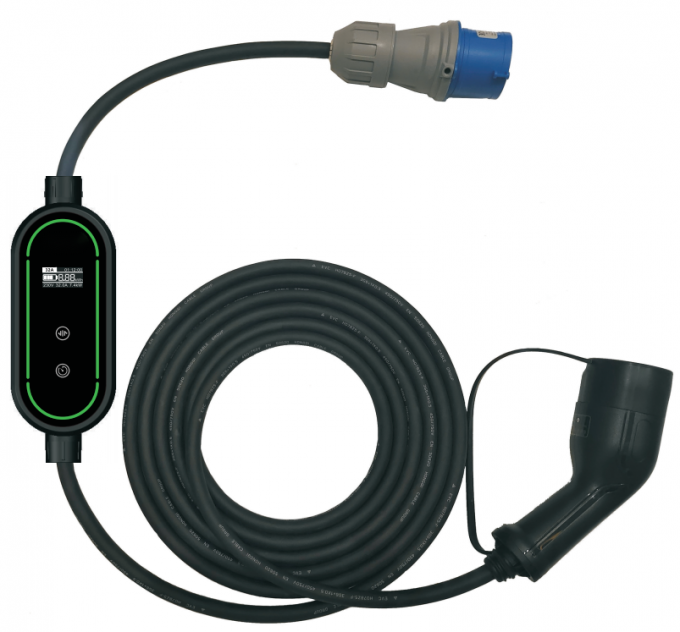50Hz AC110V Home Portable EV Charger 7kW With Delay Charging Amps Switchable 0